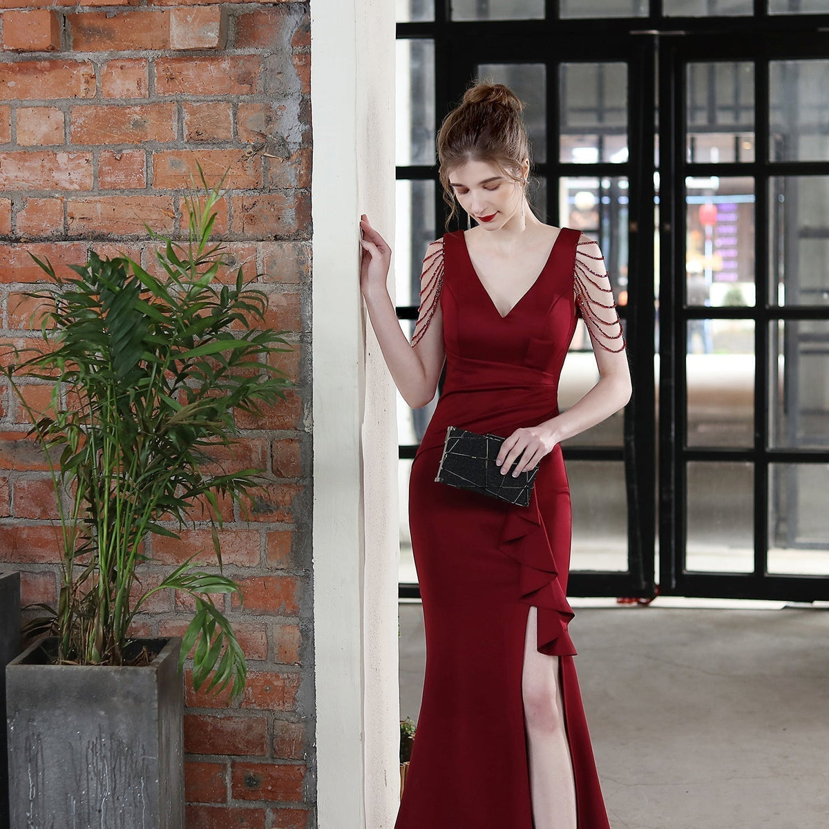 Ava Cowl Neck Formal Dress