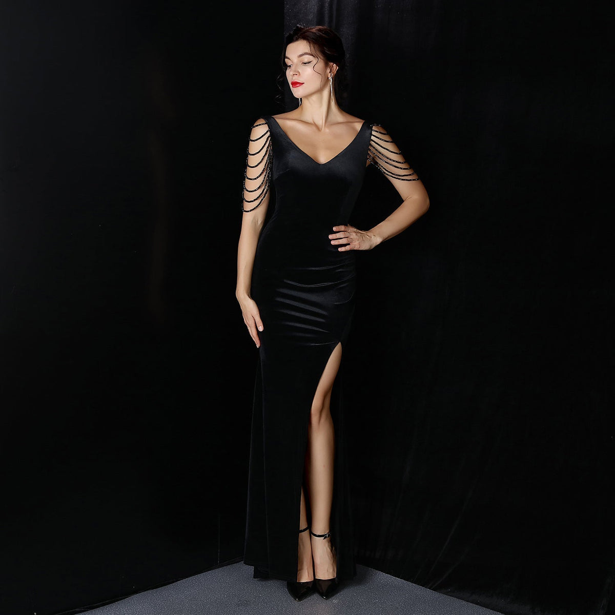 Avery Good Quality Velvet Formal Dress