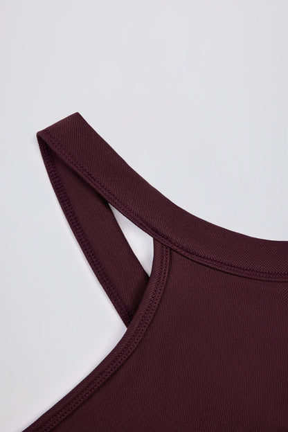 Super Sculpt Seamless Longline Camisole Top in Burgundy