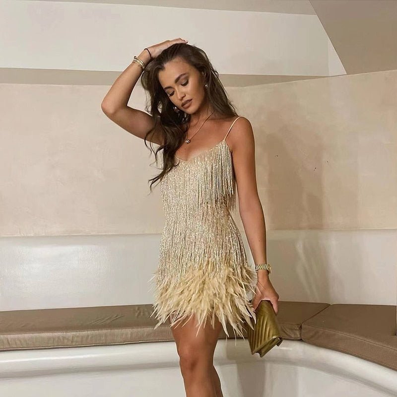 Doriana | Feather Mini Dress