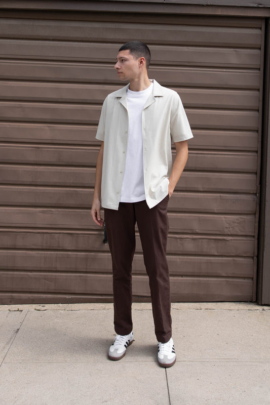 COLLARED SHORT SLEEVE SHIRT
