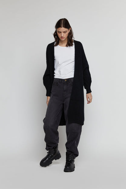 OPEN FRONT CARDIGAN