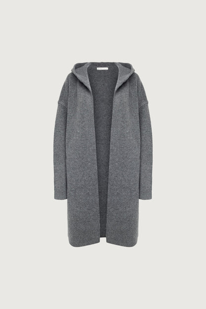 LONG CARDIGAN WITH HOODIE