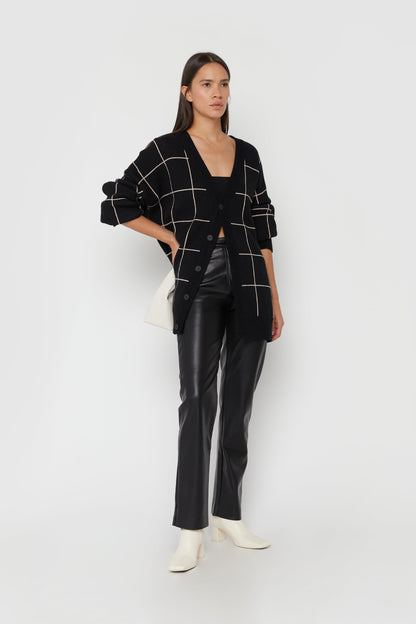 GRID CARDIGAN