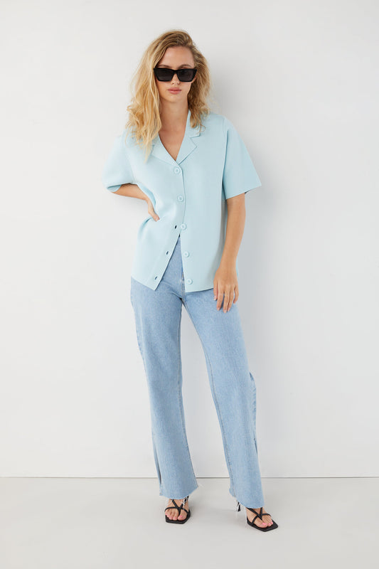 OVERSIZED COLLARED CARDIGAN
