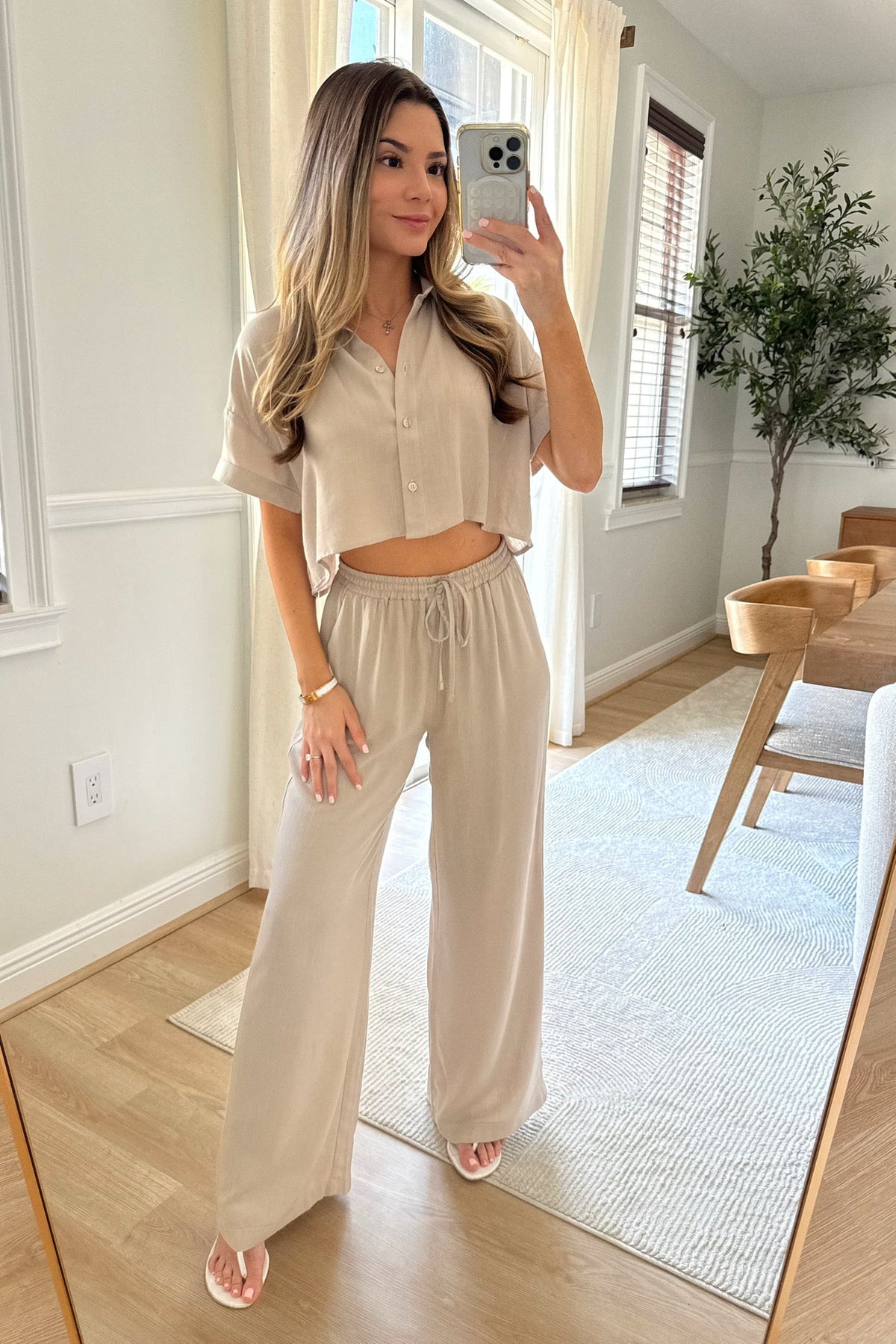 Paige Cropped Button down