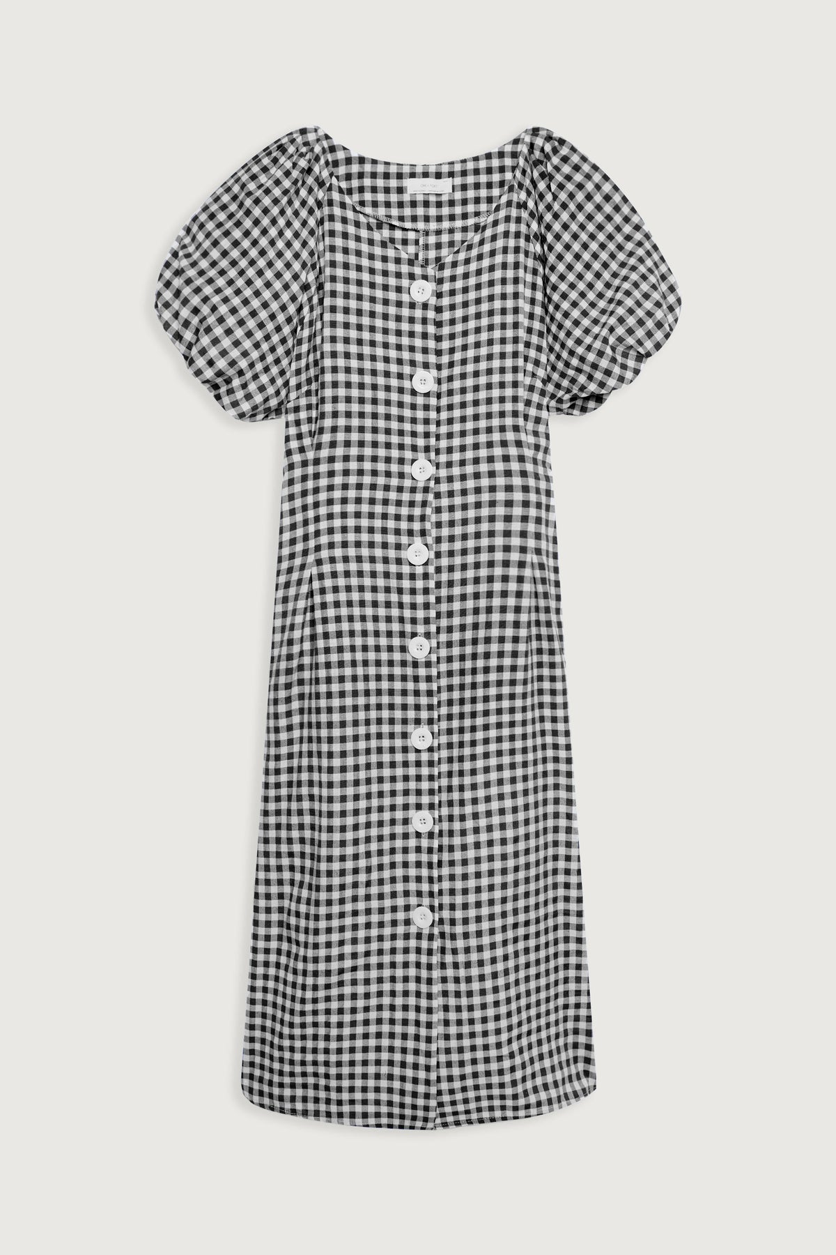 GINGHAM BUTTON UP DRESS