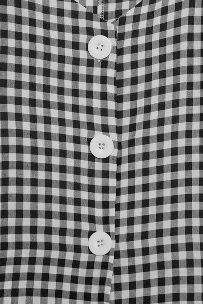 GINGHAM BUTTON UP DRESS