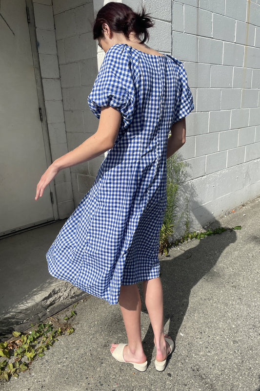 GINGHAM BUTTON UP DRESS