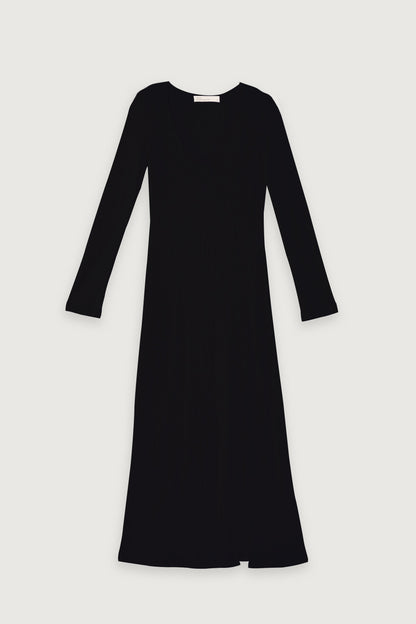 HIGH FRONT SLIT MIDI DRESS