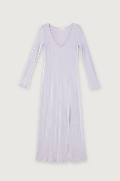 HIGH FRONT SLIT MIDI DRESS