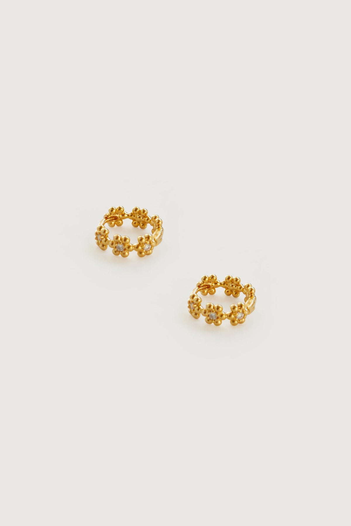 FLORAL DOTTED HOOPS