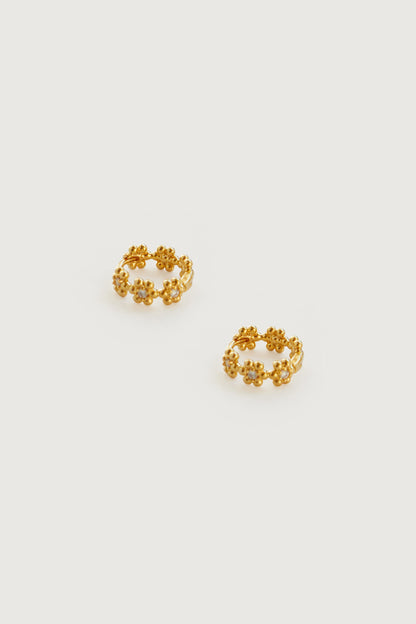 FLORAL DOTTED HOOPS