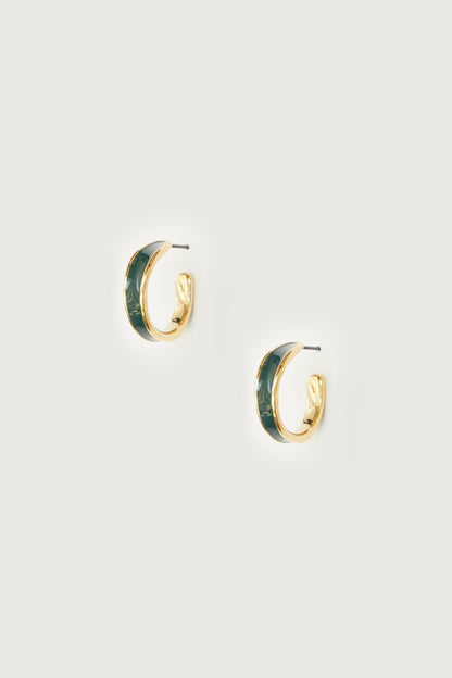 HOOP STONE EARRING
