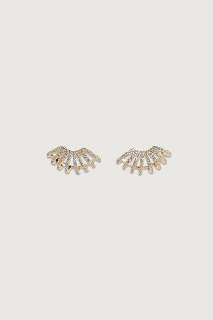 MULTIPLE STUDDED HOOP EARRING
