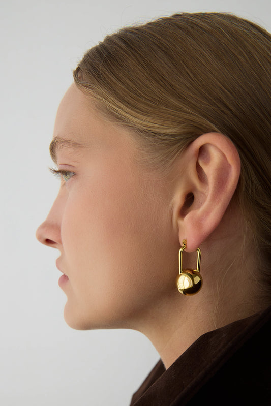 BALL HOOP EARRINGS
