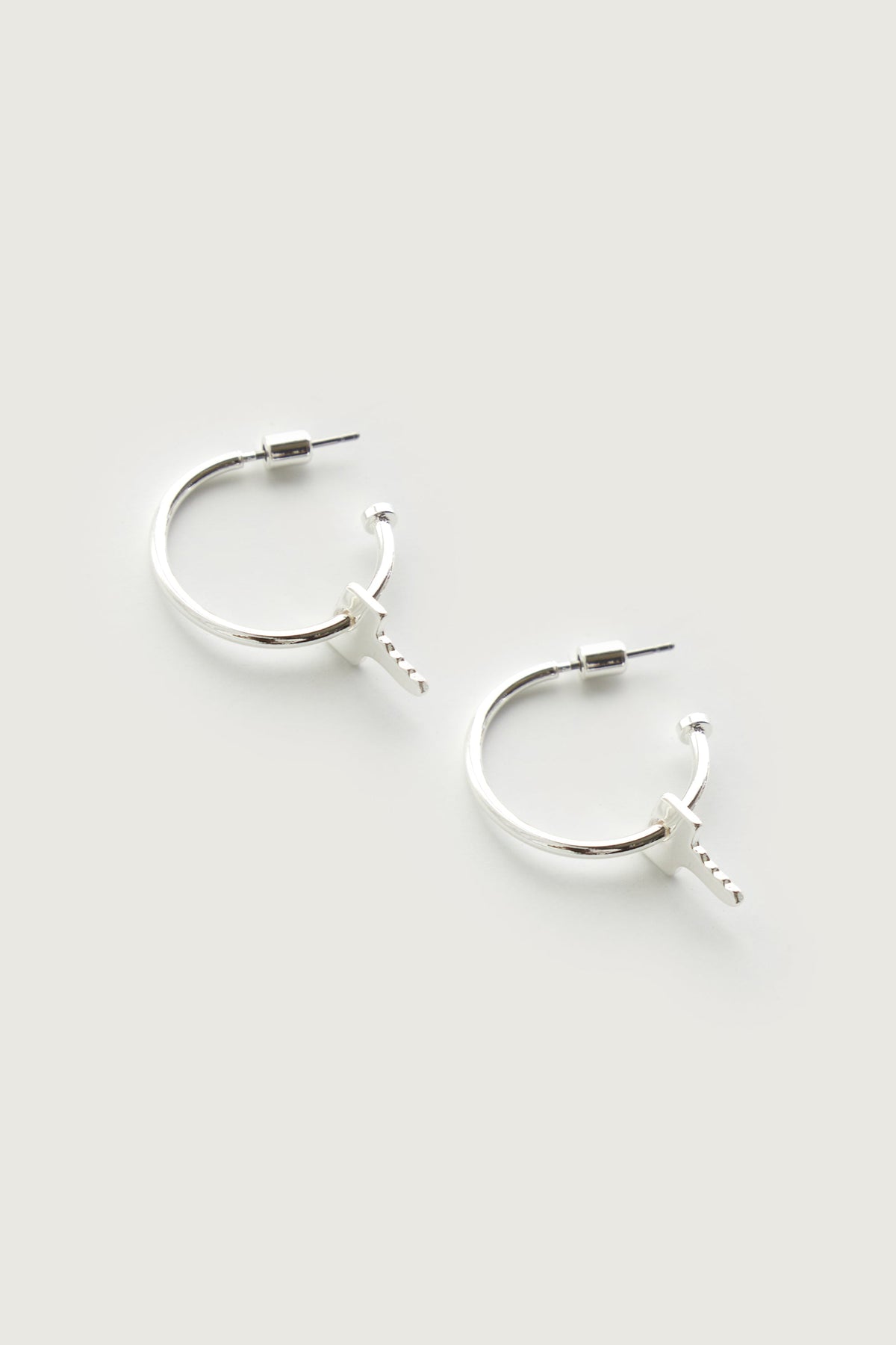 KEY CHARM HOOP EARRING