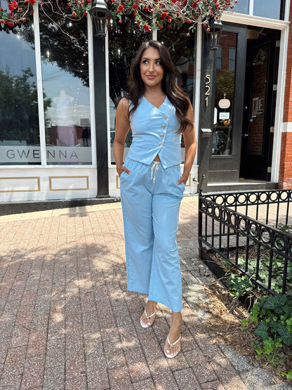 Hudson Blue Vest and Pant Set