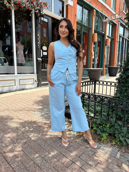 Hudson Blue Vest and Pant Set