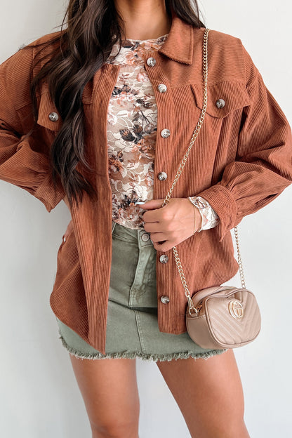 Harlan Corduroy Shacket (Copper)