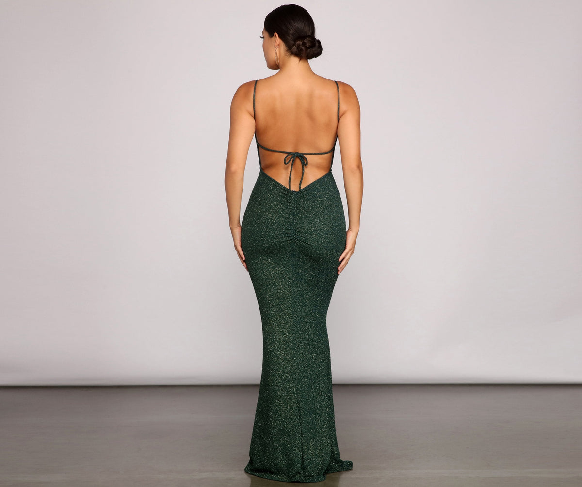 Irene Formal Backless Glitter Mermaid Dress