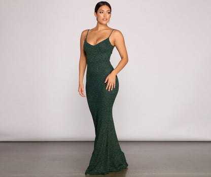 Irene Formal Backless Glitter Mermaid Dress