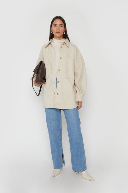 OVERSIZED BLANKET SHIRT JACKET