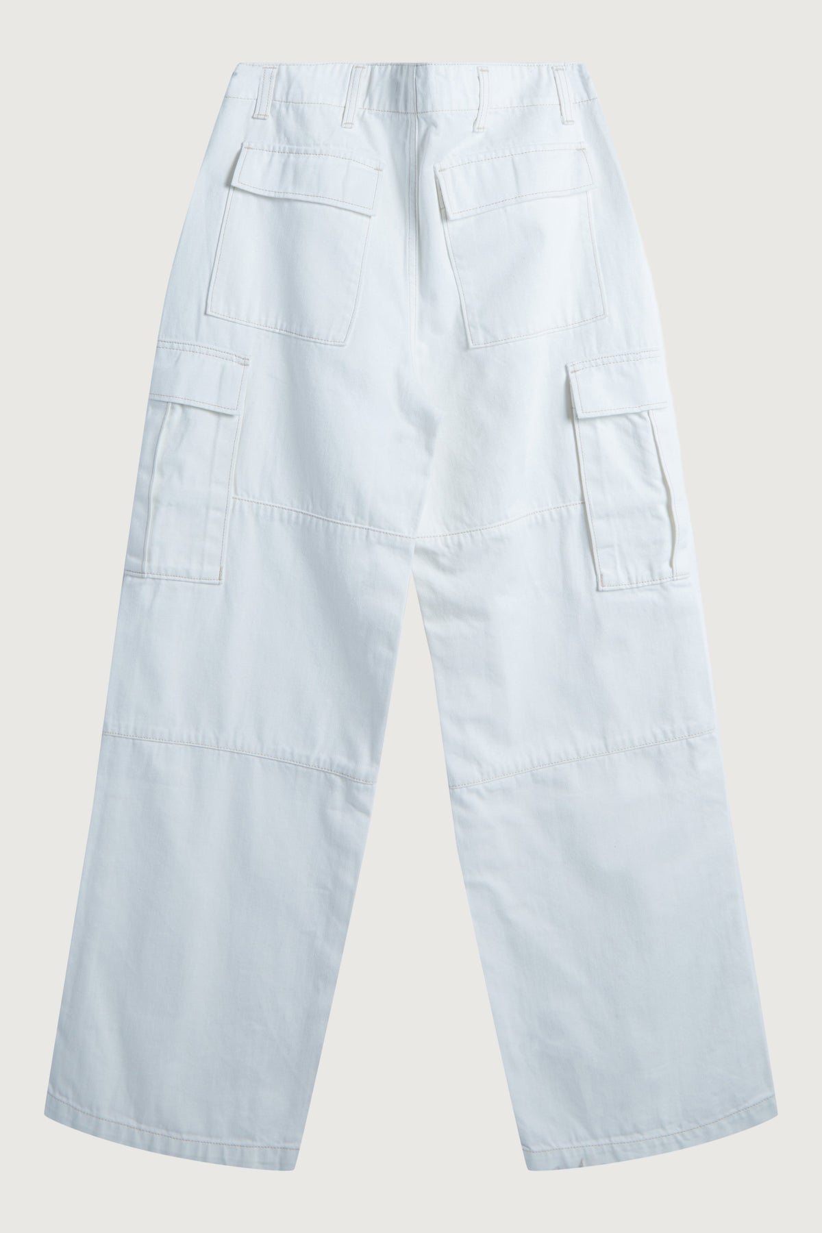 MID-RISE ECRU CARGO JEAN