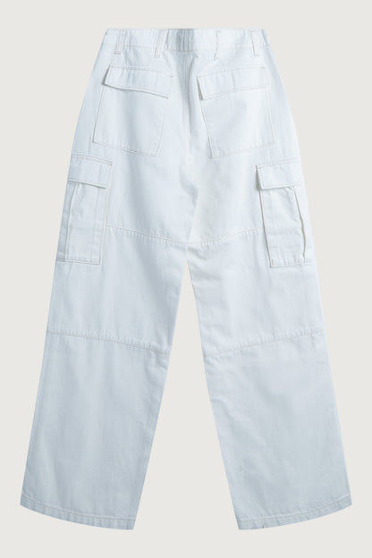 MID-RISE ECRU CARGO JEAN