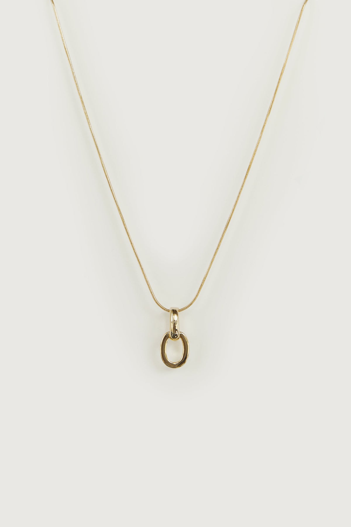 DOUBLE HOOP PENDANT NECKLACE