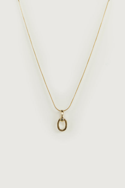 DOUBLE HOOP PENDANT NECKLACE