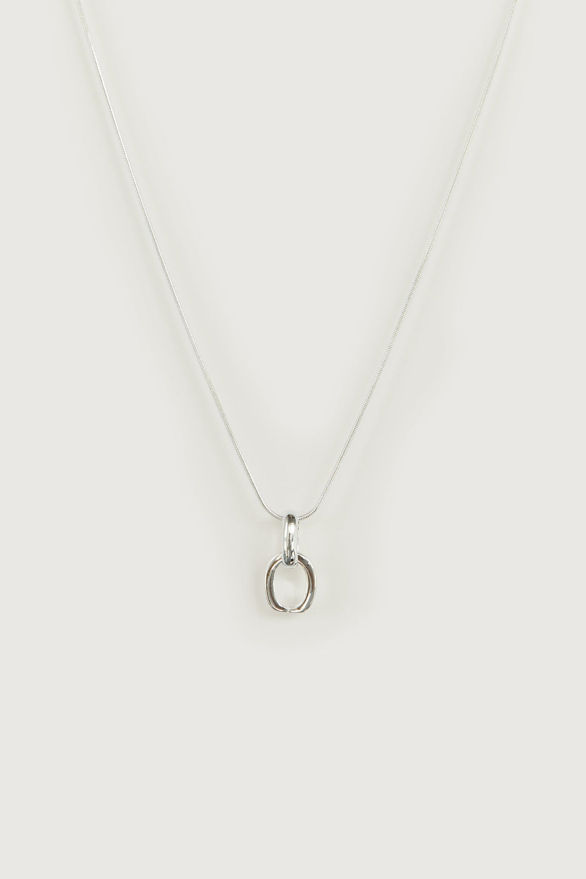 DOUBLE HOOP PENDANT NECKLACE