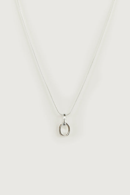 DOUBLE HOOP PENDANT NECKLACE