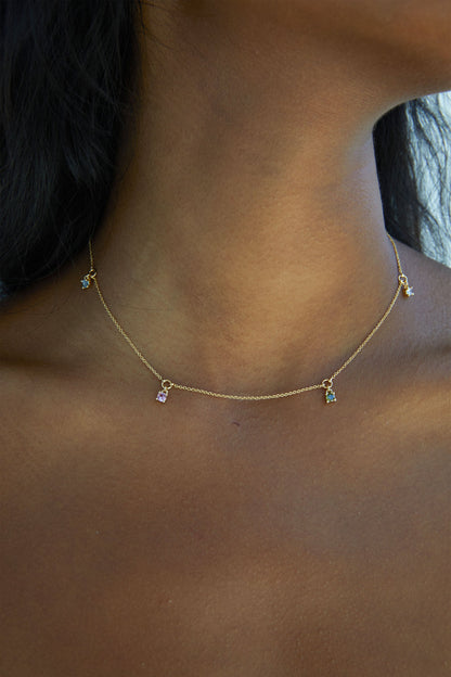 COLOURED ZIRCONIA NECKLACE