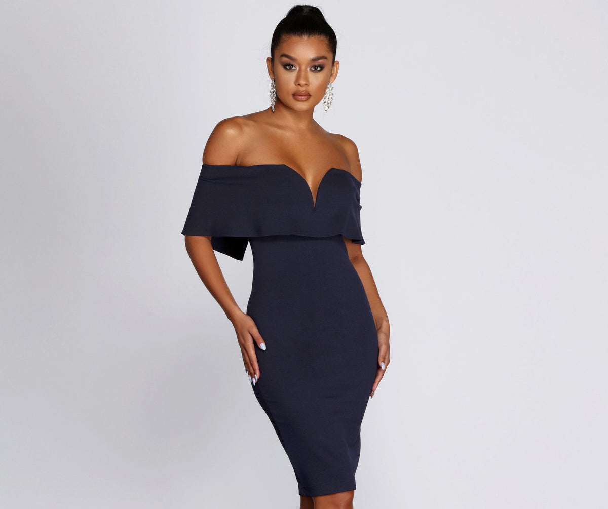 Outfit On Ponte Midi Dress