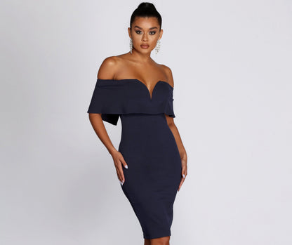 Outfit On Ponte Midi Dress