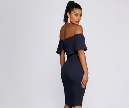 Outfit On Ponte Midi Dress