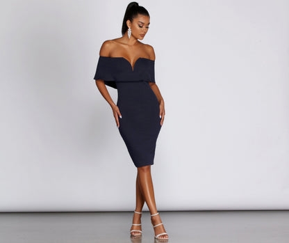 Outfit On Ponte Midi Dress