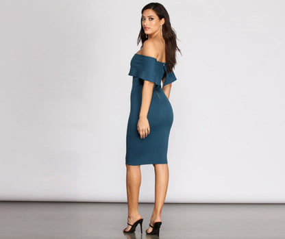 Outfit On Ponte Midi Dress