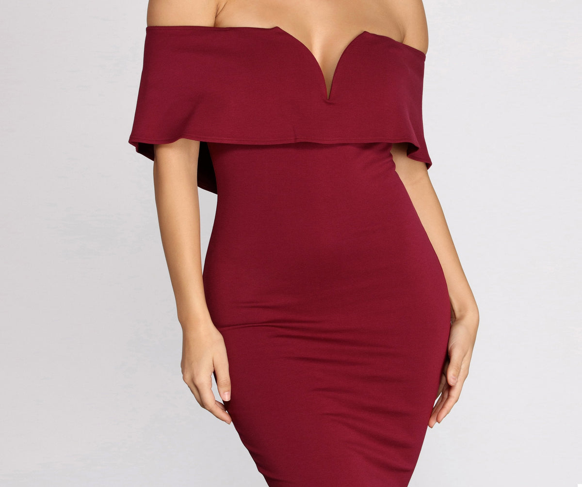 Outfit On Ponte Midi Dress