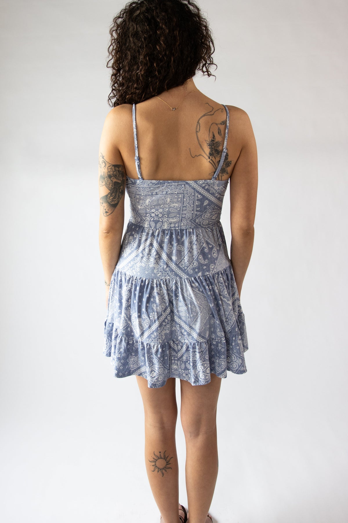 Paisley Bandana Print Mini Dress