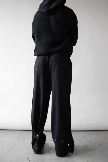 ELASTIC WAIST NYLON PANT