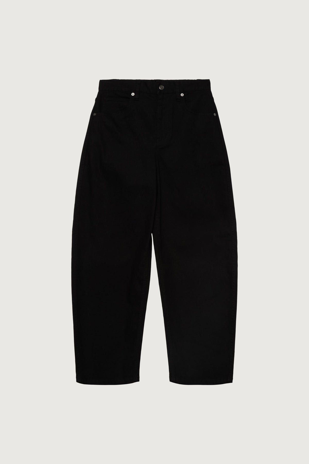 CROPPED LENGTH TWILL BARREL LEG PANT
