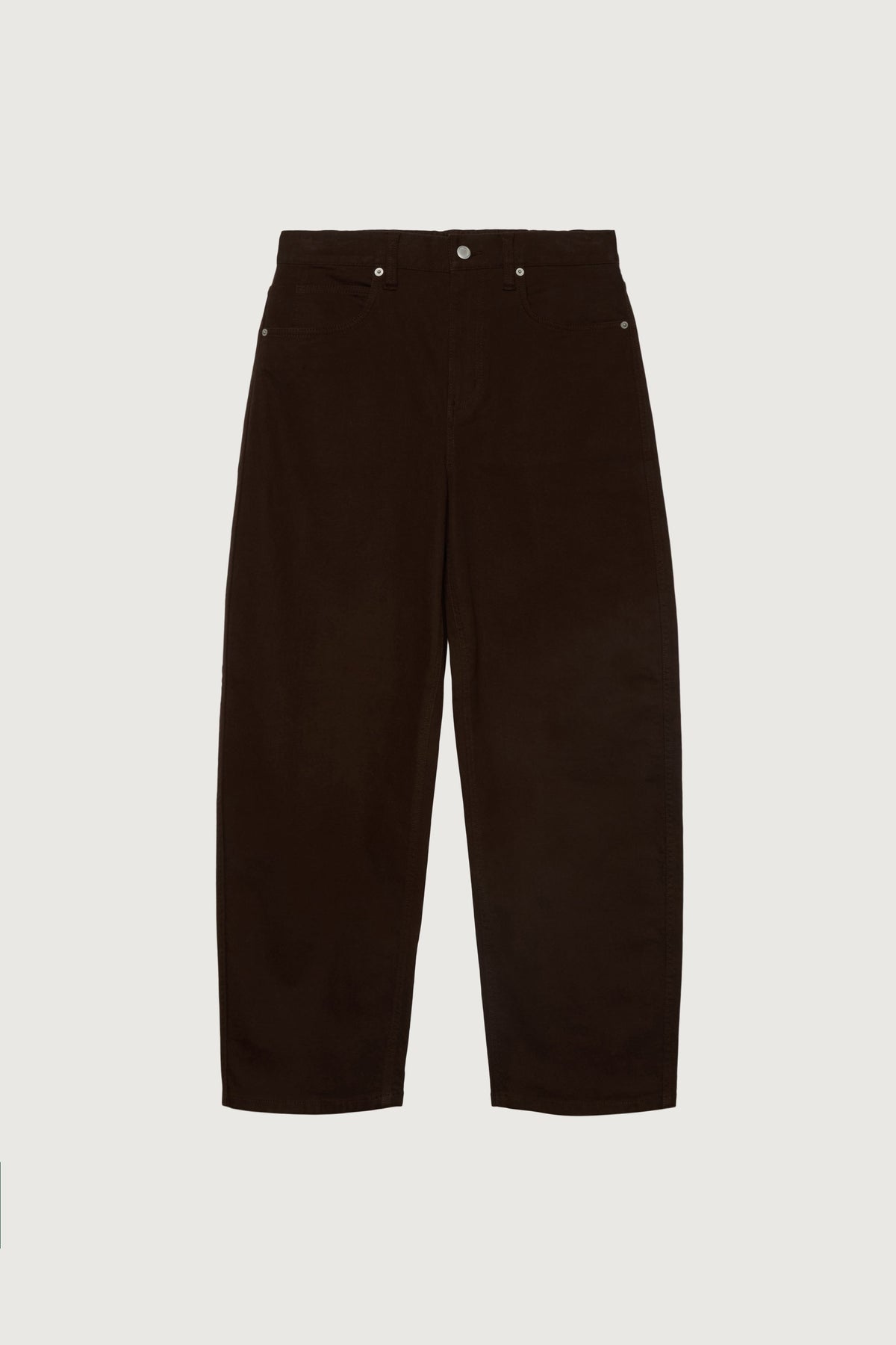 CROPPED LENGTH TWILL BARREL LEG PANT