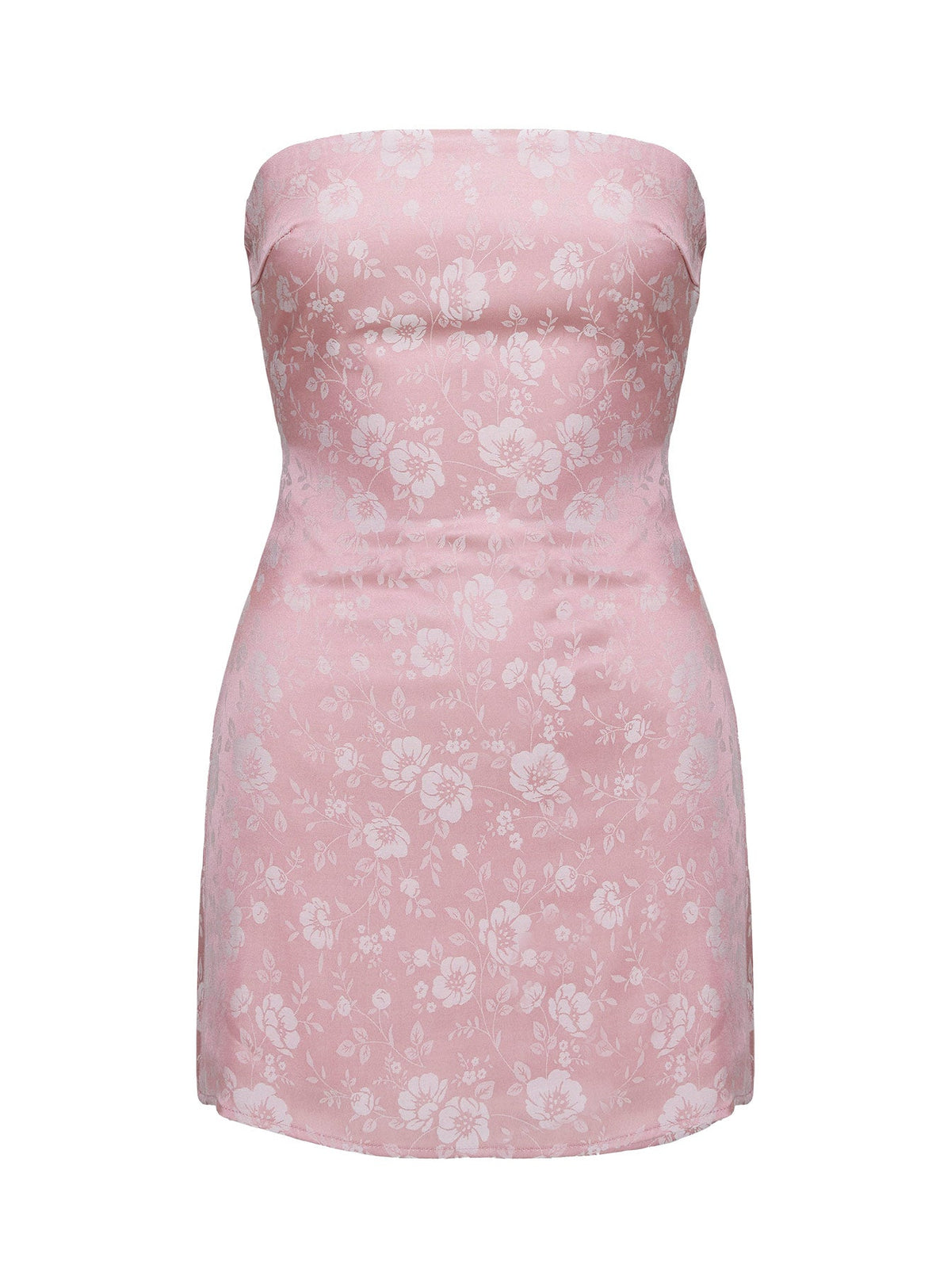 Ramie Strapless Mini Dress Dusty Pink