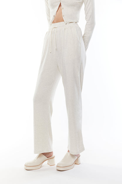 BUTTONED LONG SLEEVE AND STRAIGHT LEG PANT SET