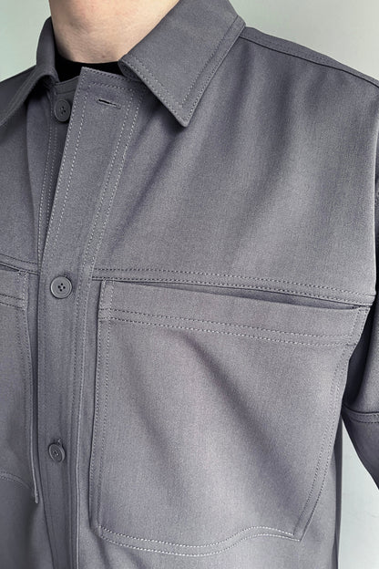 FRONT POCKET BUTTON UP SHIRT