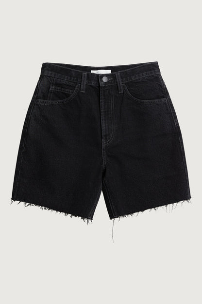 MID THIGH BLACK JEAN SHORT