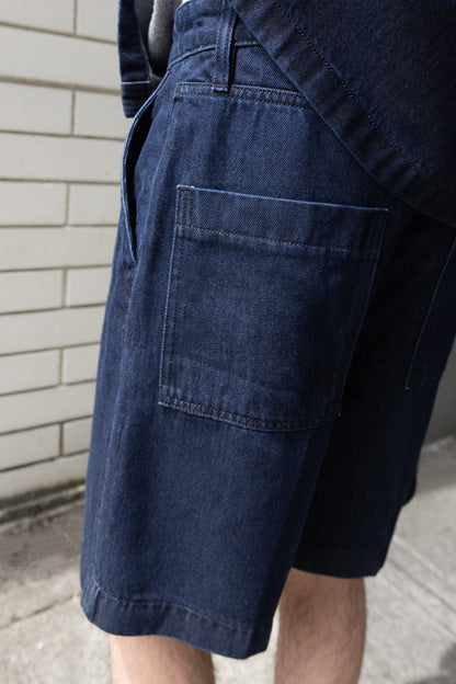 OVERSIZED PRESSED DENIM JORT