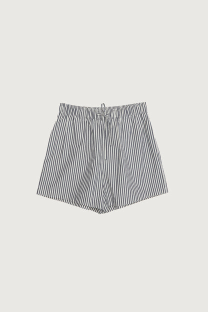 COTTON POPLIN STRIPED SHORT